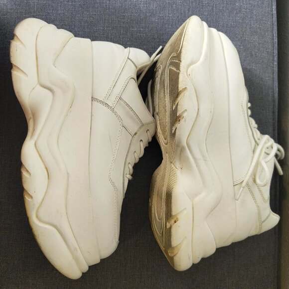 Jeffrey Campbell Most Def 2 White Chunky Platform Sneakers Size 8.5 - Picture 5 of 6